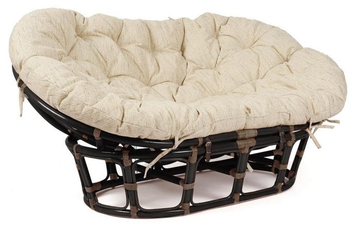 Кресло "MAMASAN" 23-02 W - без подушки - Antique brown (античный черно-коричневый)