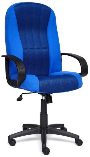 Кресло СН833 ткань-сетка, синий-синий, 2601-10