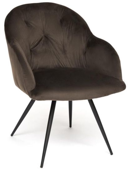 Кресло LIVORNO ( mod.1602 ) металл-ткань, 67х57х82см, серый вельвет