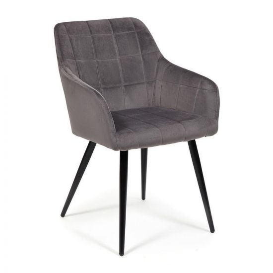 Кресло BEATA (mod. 8266) металл-ткань, 56х60х82 см, серый (G-062-40)-черный