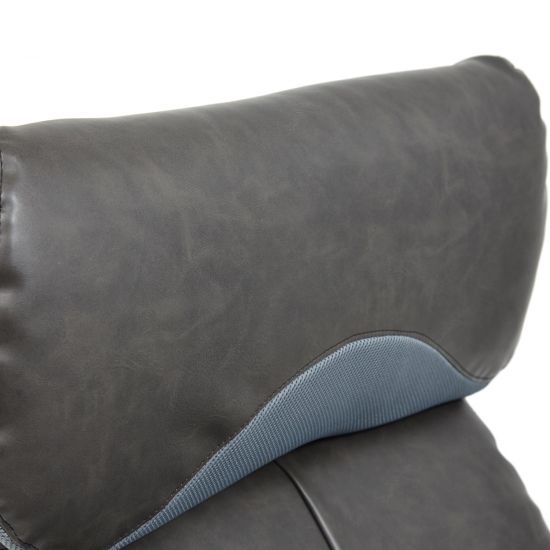 Кресло DUKE кож-зам-ткань, черный-серый, 4321-TW-12