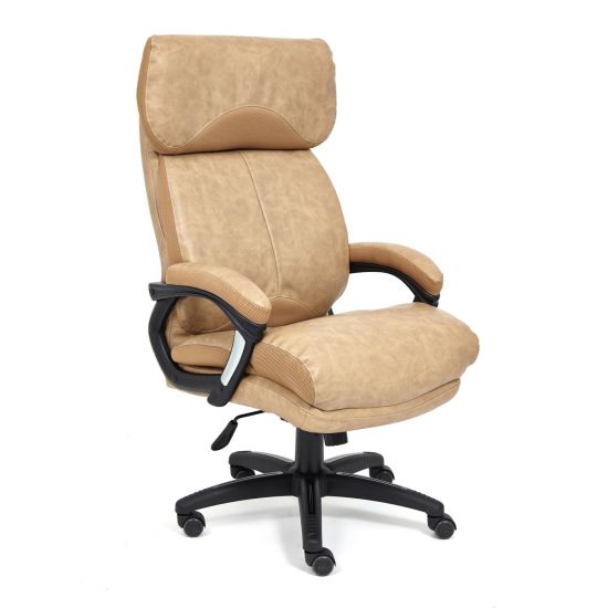 Кресло DUKE кож-зам-ткань, бежевый-бронзовый, 4203-TW-21
