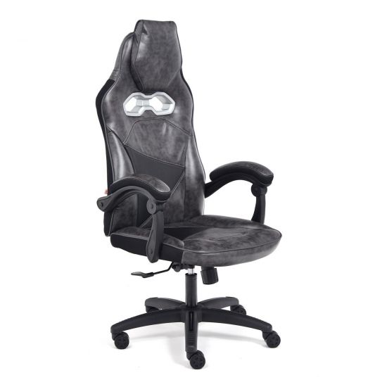 Кресло ARENA кож-зам, серый-черный, 2 tone серый-карбон черный