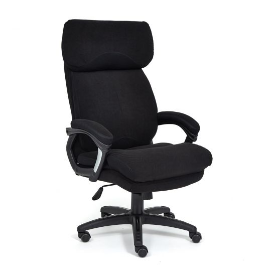 Кресло DUKE флок-ткань, черный-черный , 35-TW-11