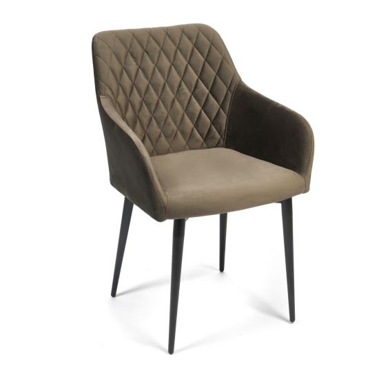 Кресло BREMO (mod. 708) ткань-металл, 58х55х83 см, высота до сиденья 48 см, темно-серый barkhat 14-черный
