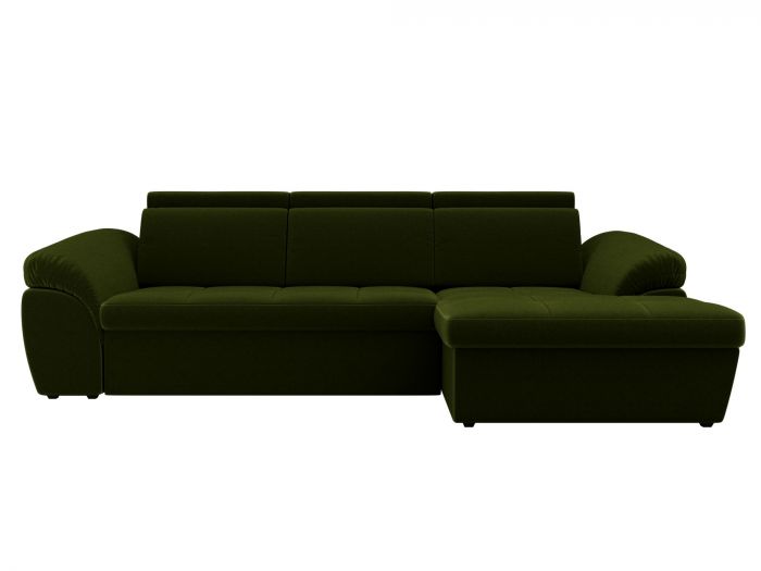 101812 Угловой диван Мисандра | Микровельвет | Зеленый