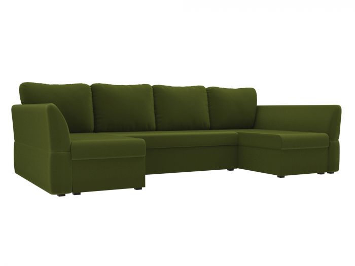 29329 П-образный диван Гесен | Микровельвет | Зеленый