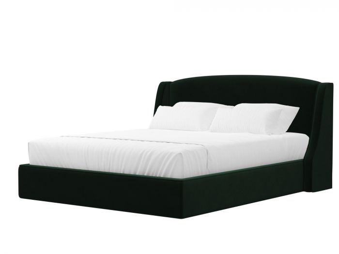 101110 Интерьерная кровать Лотос | Велюр | Зеленый