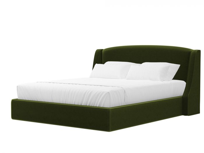 101115 Интерьерная кровать Лотос | Микровельвет | Зеленый