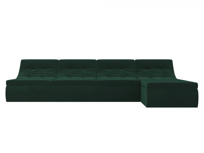 101827 Угловой модульный диван Холидей | Велюр | Зеленый