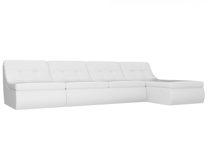 101841 Угловой модульный диван Холидей | Экокожа | Белый