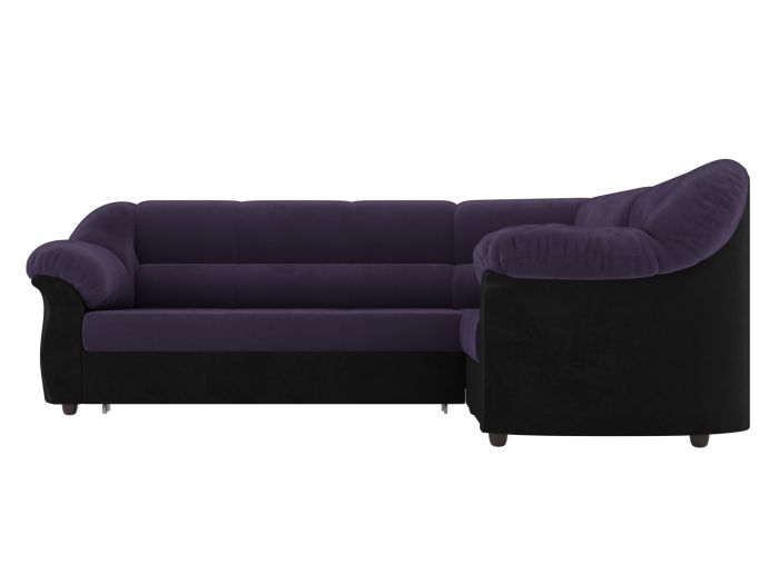 29425 Угловой диван Карнелла | Велюр | Фиолетовый | Черный