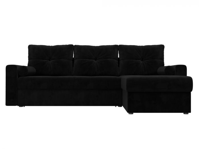103127 Угловой диван Верона | Велюр | Черный