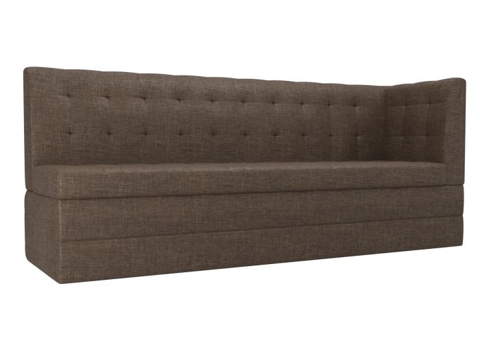 100384 Кухонный диван Бриз с углом | Рогожка | Коричневый