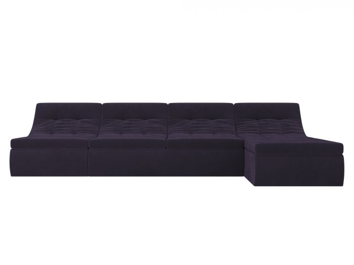 105164 Угловой модульный диван Холидей | Велюр | Фиолетовый