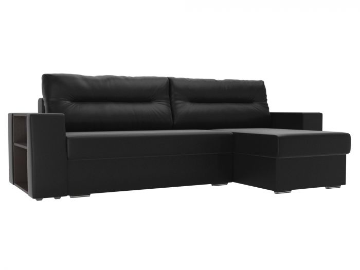 102101 Угловой диван Эридан | Экокожа | Черный