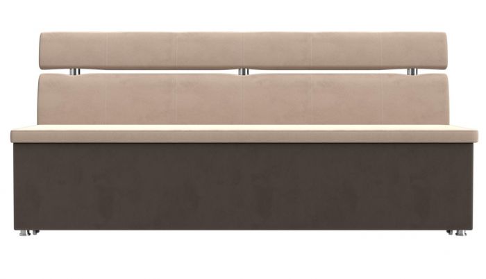 106569 Кухонный прямой диван Классик | Велюр | бежевый | коричневый