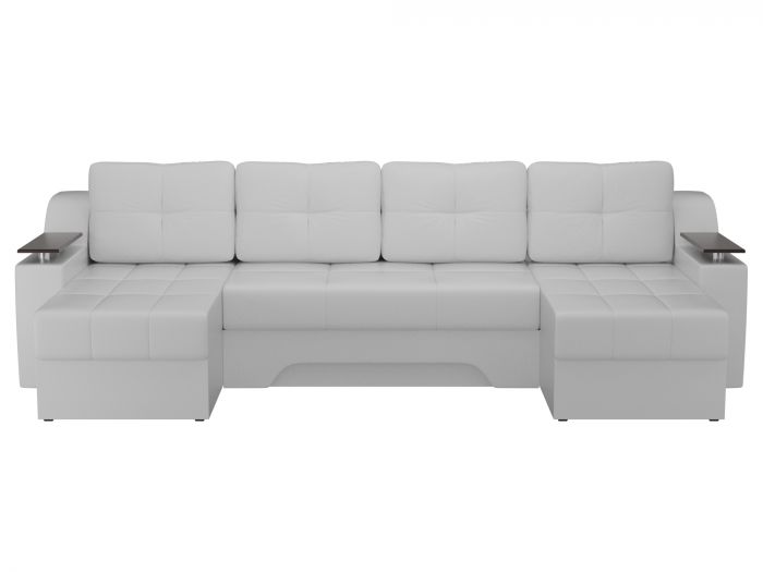 28917 П-образный диван Сенатор | Экокожа | Белый