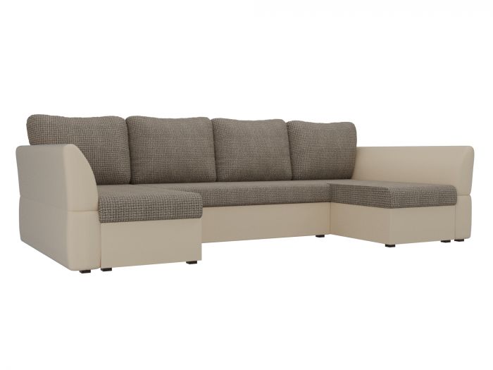 106799 П-образный диван Гесен | Корфу | экокожа | Корфу 03 | коричневый