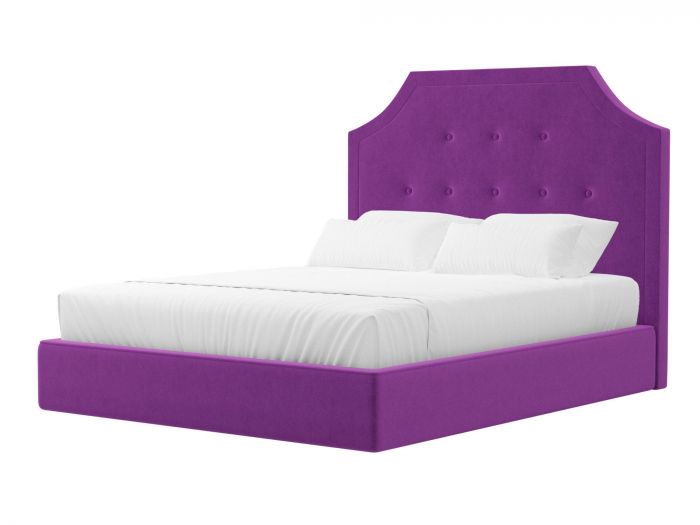 105353 Интерьерная кровать Кантри | Микровельвет | Фиолетовый