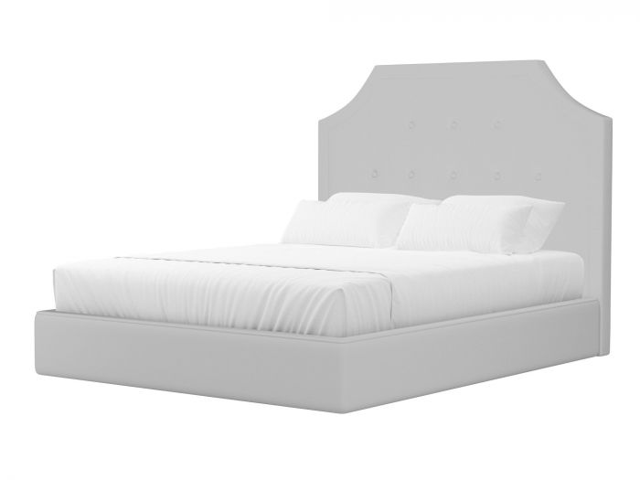 105357 Интерьерная кровать Кантри | Экокожа | Белый