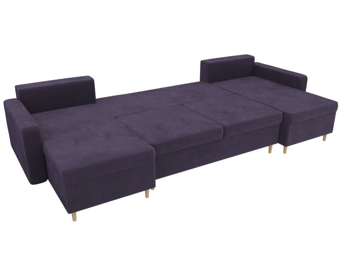 105776 П-образный диван Белфаст | Велюр | Фиолетовый