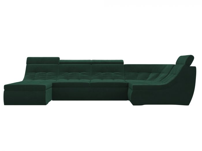 105581 П-образный модульный диван Холидей Люкс | Велюр | Зеленый