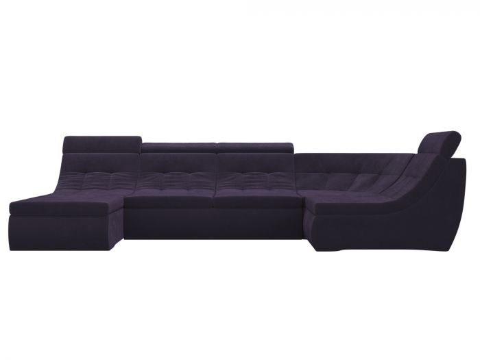 105584 П-образный модульный диван Холидей Люкс | Велюр | Фиолетовый