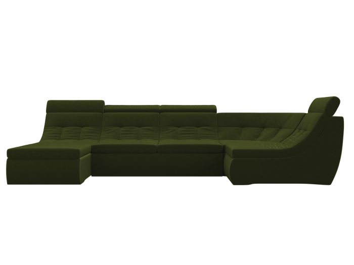 105588 П-образный модульный диван Холидей Люкс | Микровельвет | Зеленый