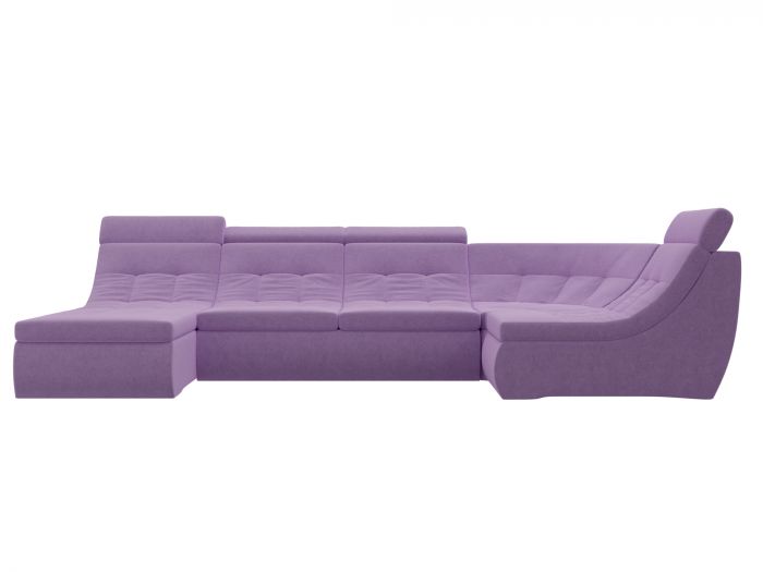 105591 П-образный модульный диван Холидей Люкс | Микровельвет | Сиреневый