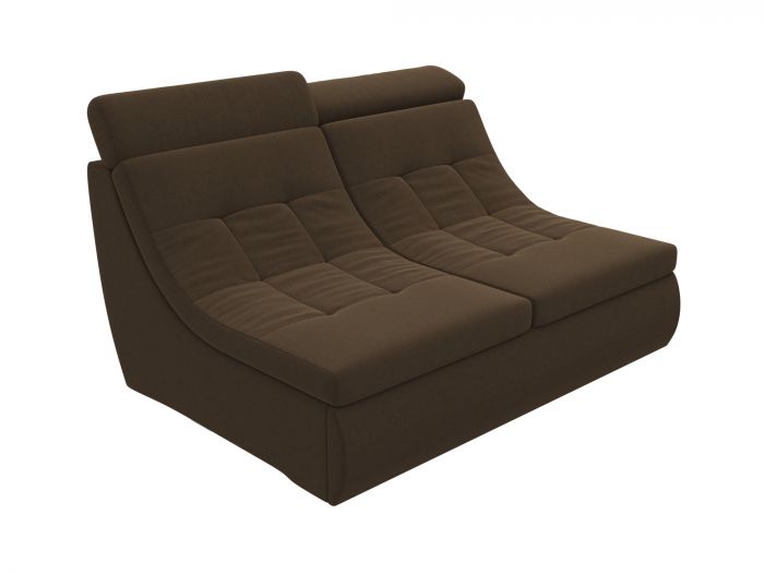 105615 Модуль Холидей Люкс раскладной диван | Микровельвет | Коричневый