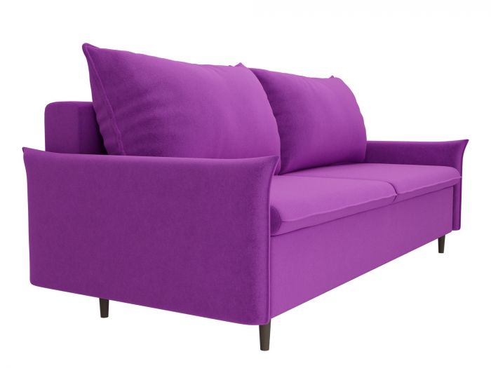 100729 Прямой диван Хьюстон | Микровельвет | Фиолетовый
