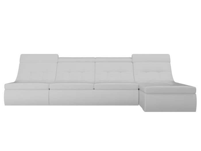 105573 Угловой модульный диван Холидей Люкс | Экокожа | Белый