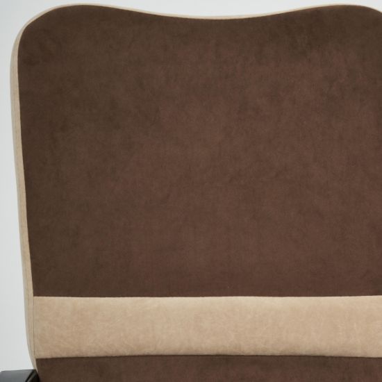 Кресло СН757 флок , коричневый-бежевый, 6-7