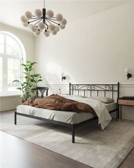 Кровать "Франческа" без изножья (160х200-ноги металл-цвет Черный)