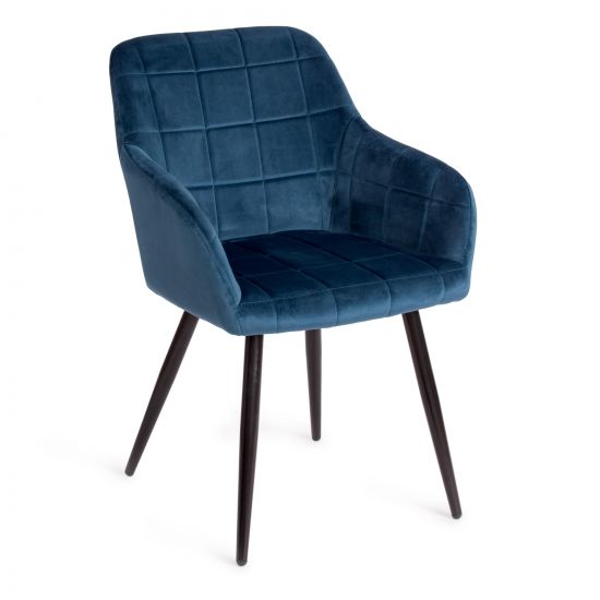 Кресло BEATA (mod. 8266) металл-ткань, 56х60х82 см, синий (G062-48)-черный