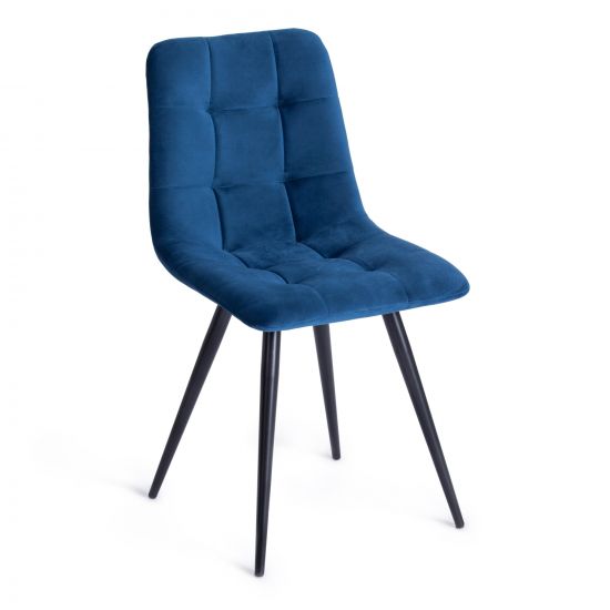 Стул CHILLY (mod. 7095) ткань-металл, 53х47х88 см, высота до сиденья 50 см, синий barkhat 29-черный