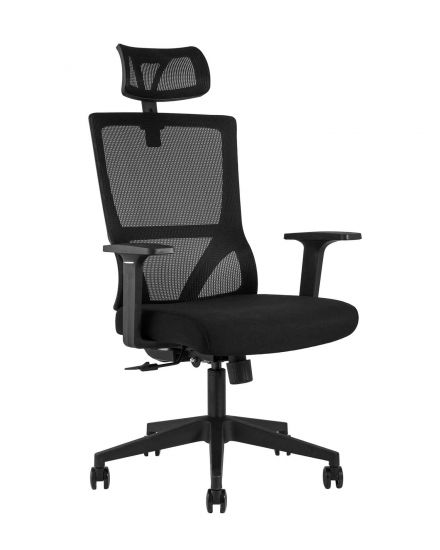УТ000003909 | Компьютерное кресло | для руководителя TopChairs Local офисное черное обивка сетка ткань крестовина пластик