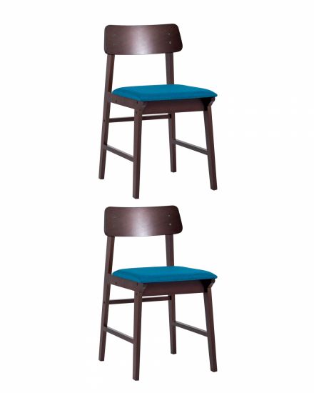 УТ000005365 | Комплект из двух стульев | ODEN мягкая тканевая синяя обивка