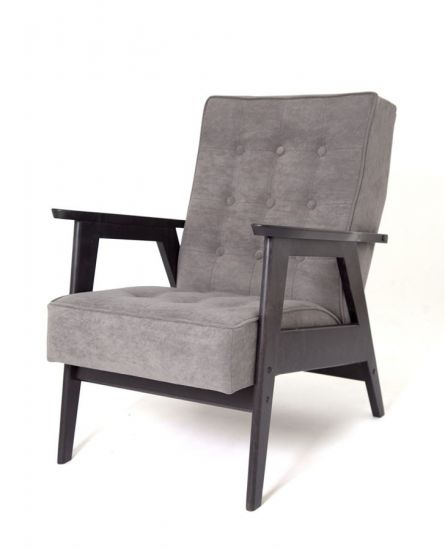 Кресло РЕТРО (венге - RS 15 - темно-серый)