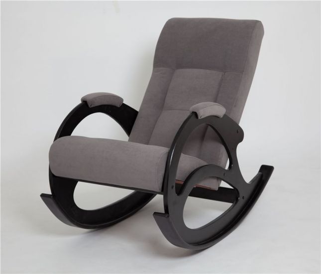 Кресло-качалка К-5 (венге - RS 15 - темно-серый)
