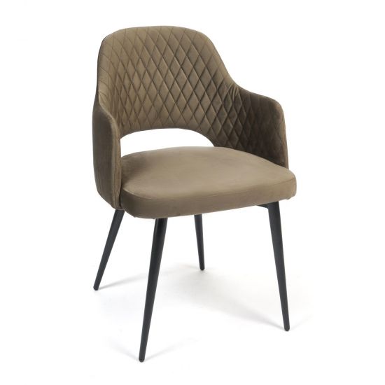 Кресло VALKYRIA (mod. 711) - 1 шт. в упаковке ткань-металл, 55х55х80 см, высота до сиденья 48 см, темно-серый barkhat 14-черный