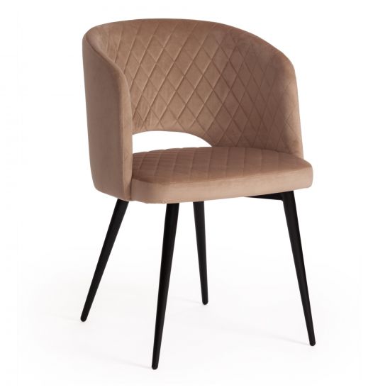 Кресло WIND (mod. 717) ткань-металл, 55х55х80 см, высота до сиденья 48 см, бежевый barkhat 5-черный
