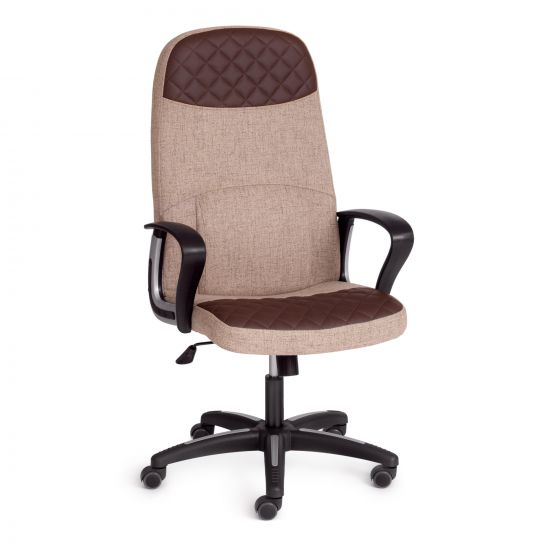 Кресло ADVANCE ткань-кож-зам, светло-коричневый-коричневый, фостер 03-36-36