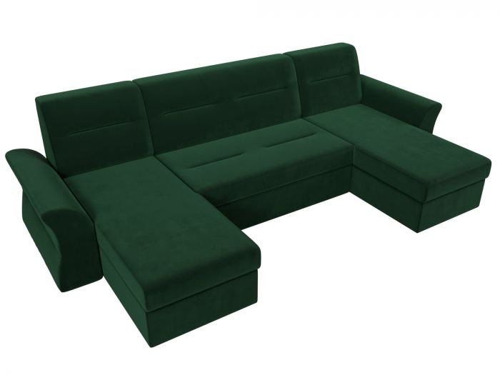109298 П-образный диван Клайд | Велюр | Зеленый