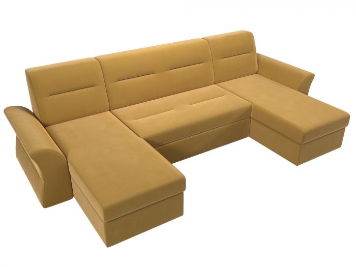 109304 П-образный диван Клайд | Микровельвет | Желтый