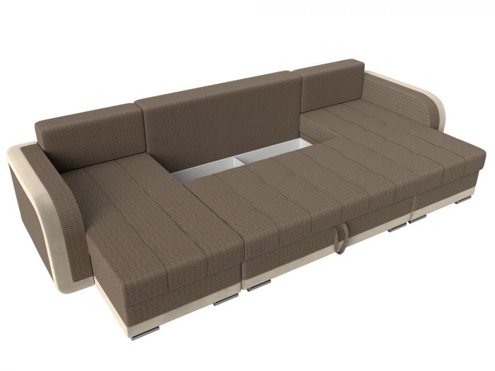 110025 П-образный диван Марсель | Корфу | Микровельвет | Корфу 03 | бежевый