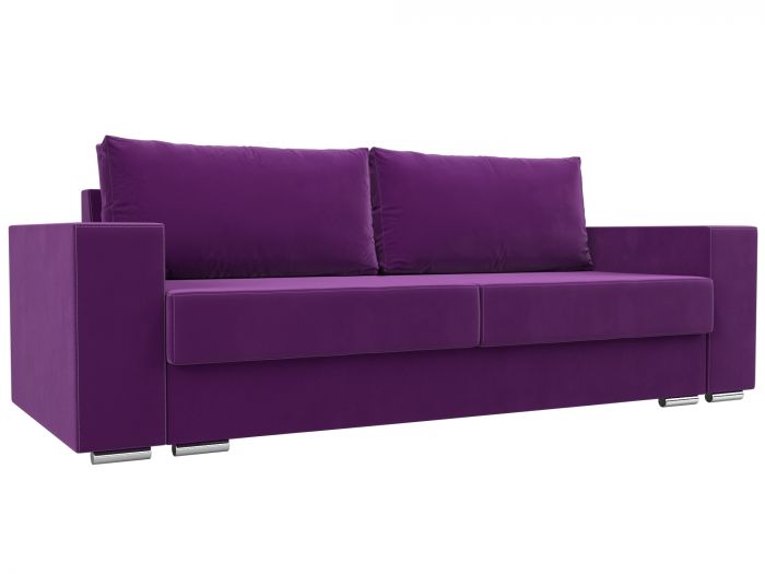 110079 Прямой диван Исланд | Микровельвет | Фиолетовый