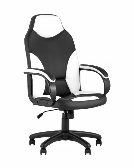 УТ000025689 | Компьютерное кресло | игровое Кронос экокожа черный-белый крестовина пластик