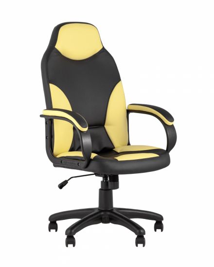 УТ000025691 | Компьютерное кресло | игровое Кронос экокожа черный-жёлтый крестовина пластик